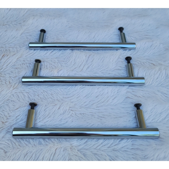 3 NEW contemporary silver metal cabinet bar pulls - Picture 9 of 16
